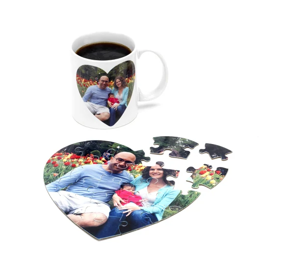 Heart Puzzle and Mug Gift Set