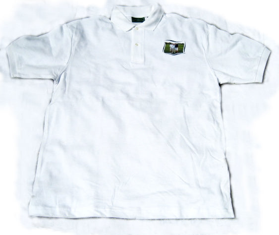 White Collared Photo Polo Shirt - Men's & Women's
